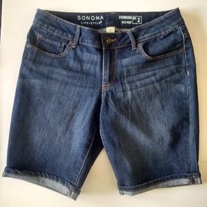 SONOMA Life + Style Bermuda Mid Rise Sz 2